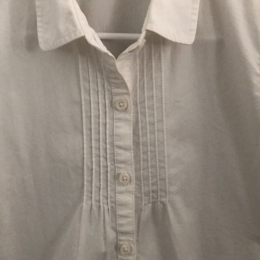 🌼White short sleeve girls blouse - Picture 2 of 5